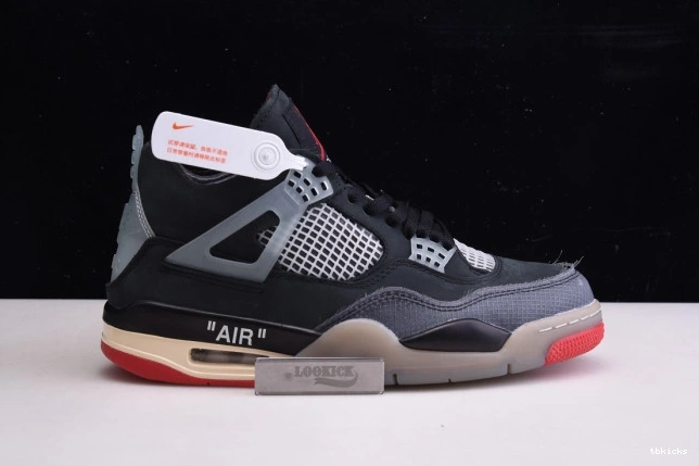 Rep TBK Off Retro 4 CV9388-001 Air Bred White Jordan x 0711